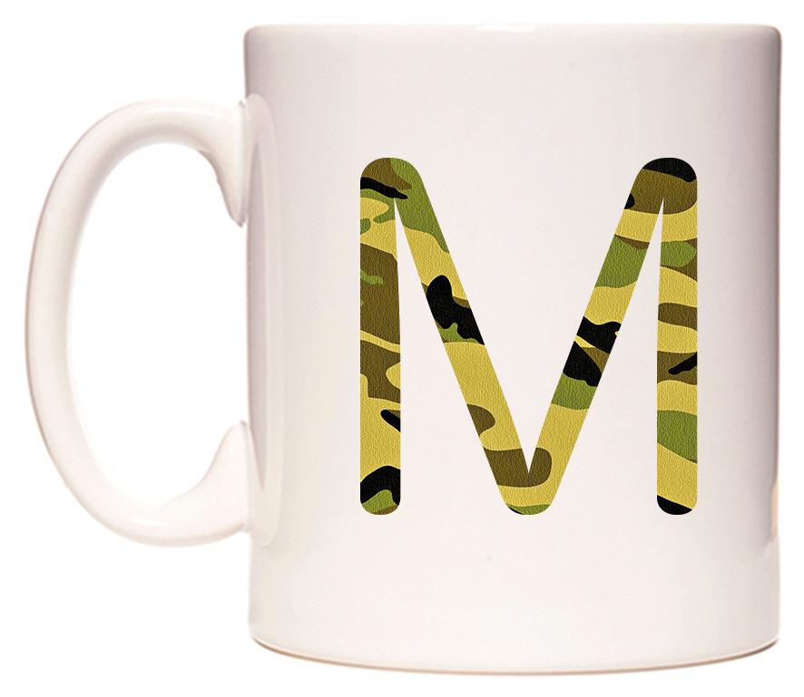 Letter M in Camo Style Mug
