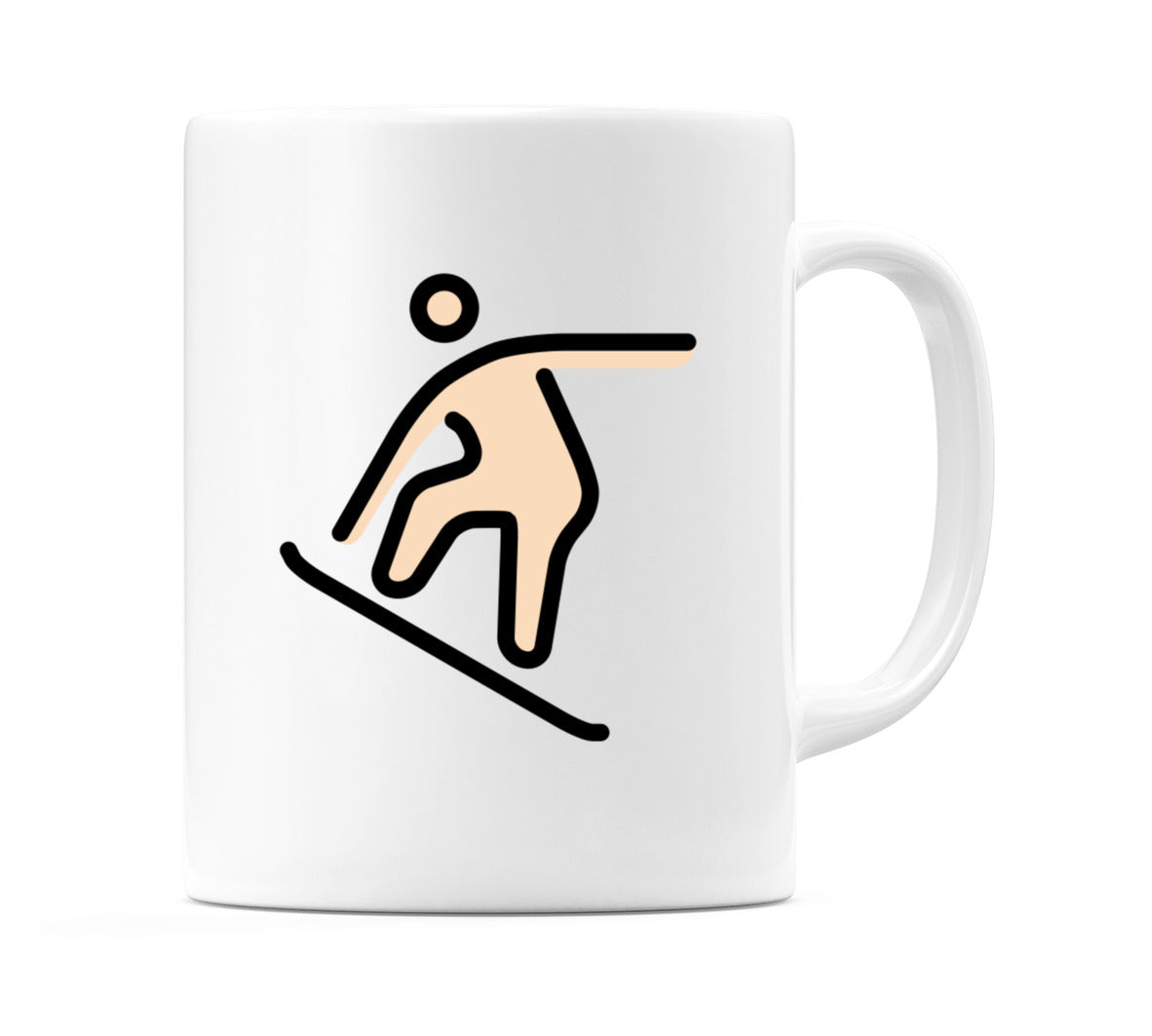 Snowboarder: Light Skin Tone Emoji Mug