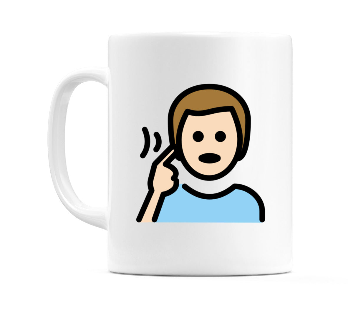 Deaf Male: Light Skin Tone Emoji Mug