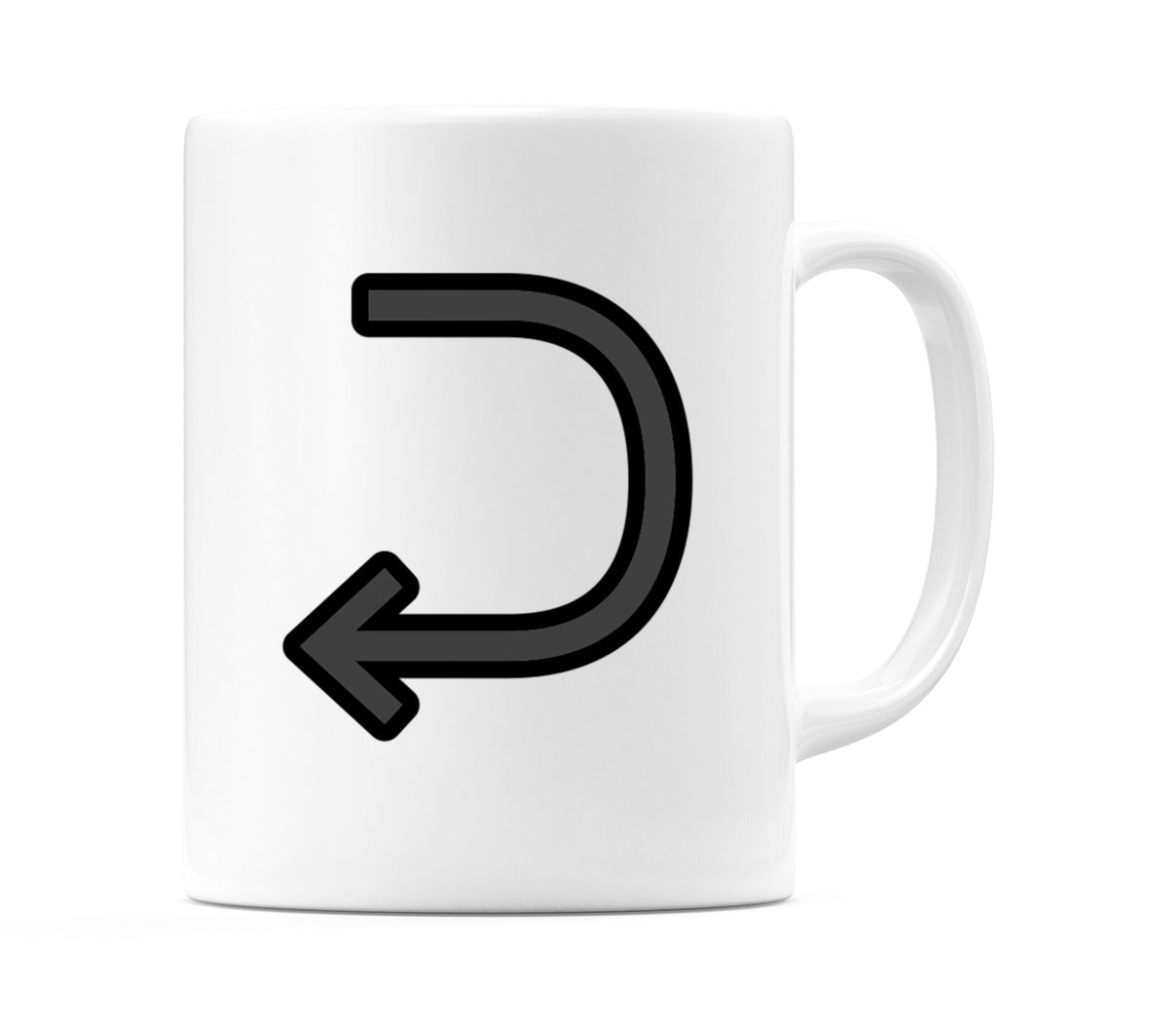 Right Arrow Curving Left Emoji Mug