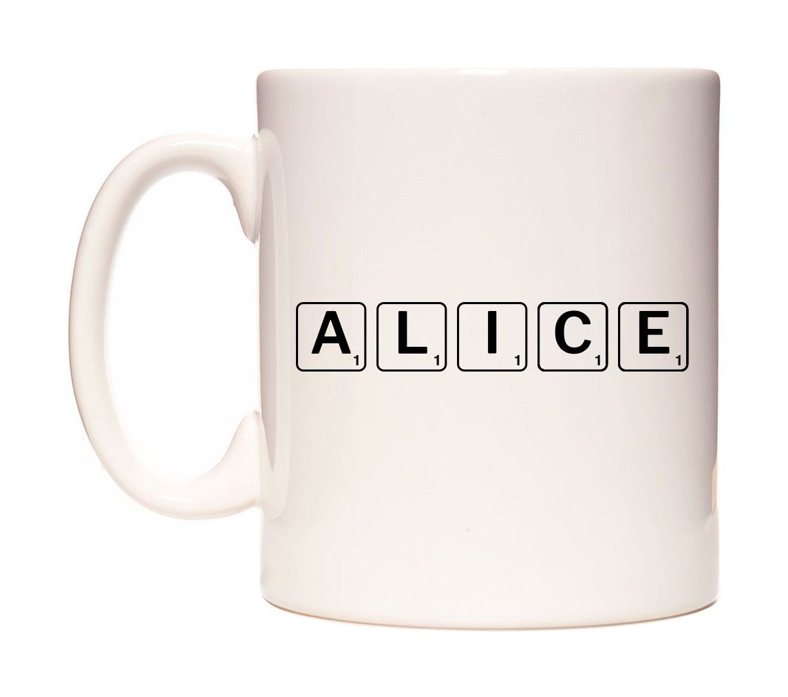 Alice - Scrabble Themed Mug