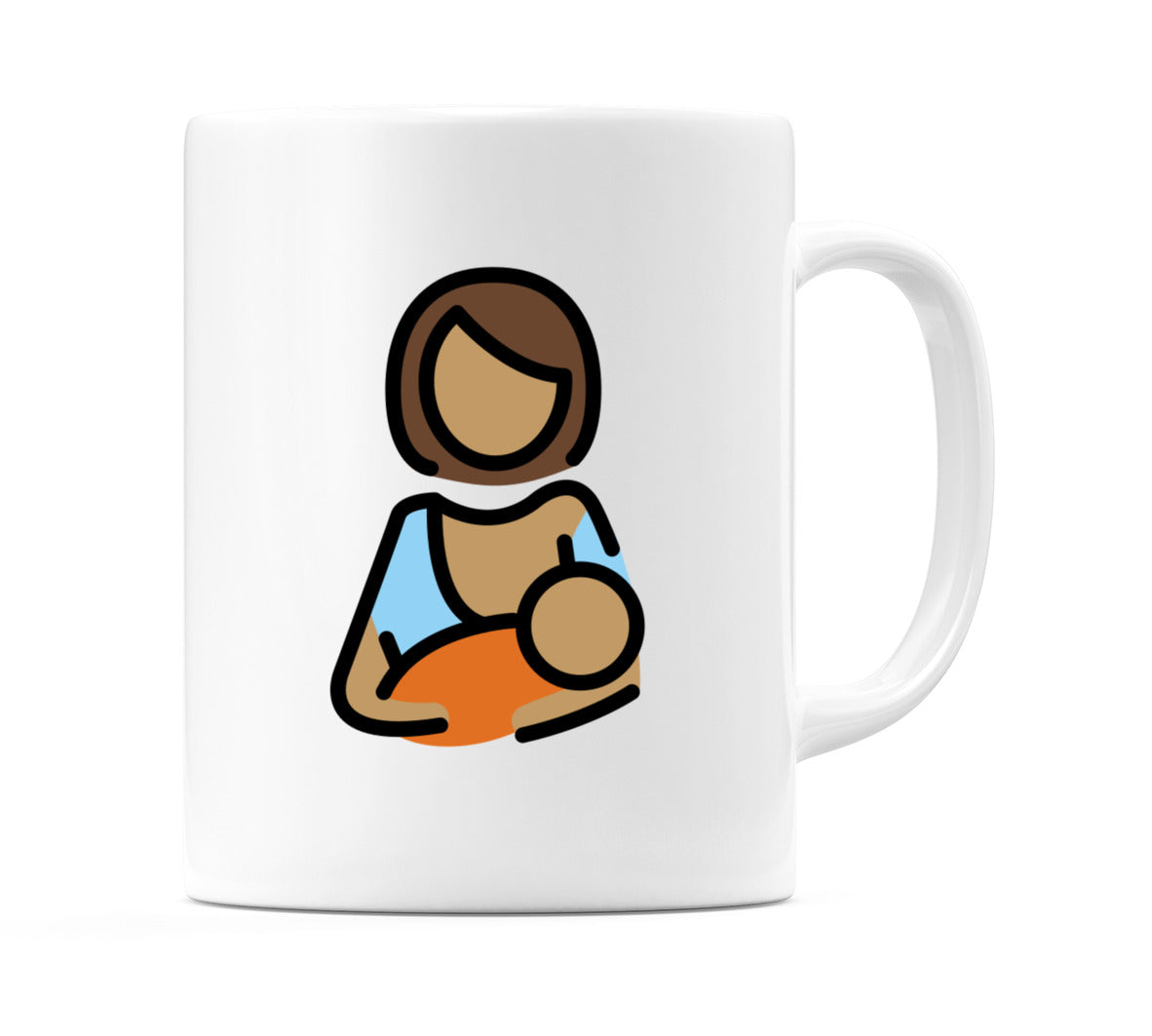 Breast-Feeding: Medium Skin Tone Emoji Mug