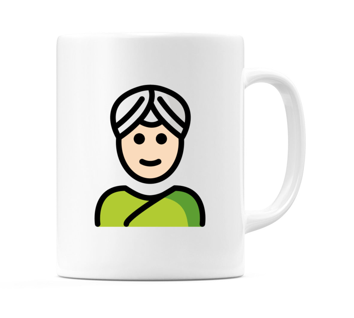 Female Wearing Turban: Light Skin Tone Emoji Mug