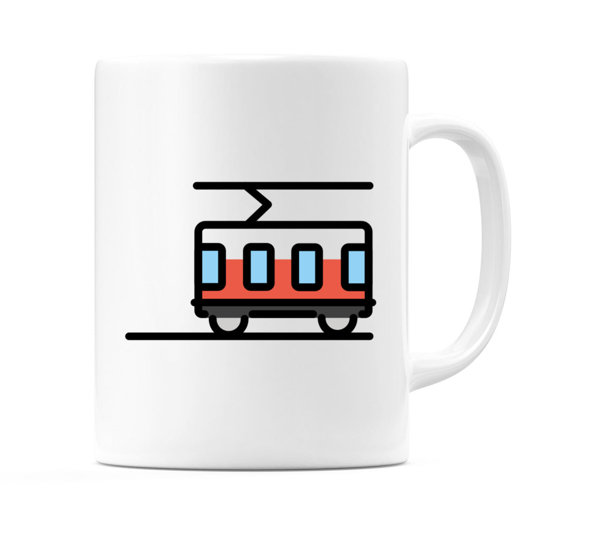 Tram Car Emoji Mug