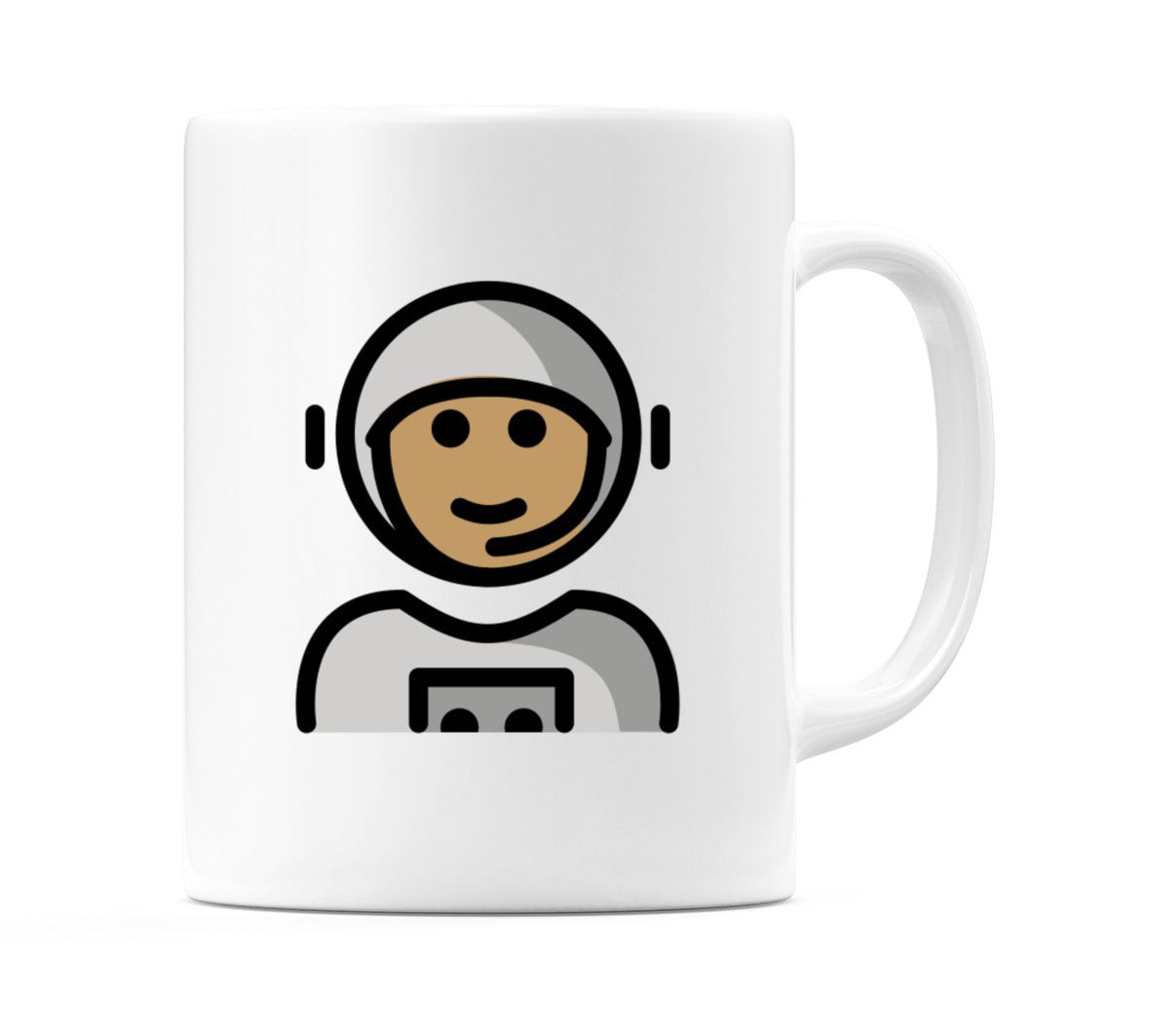 Male Astronaut: Medium Skin Tone Emoji Mug