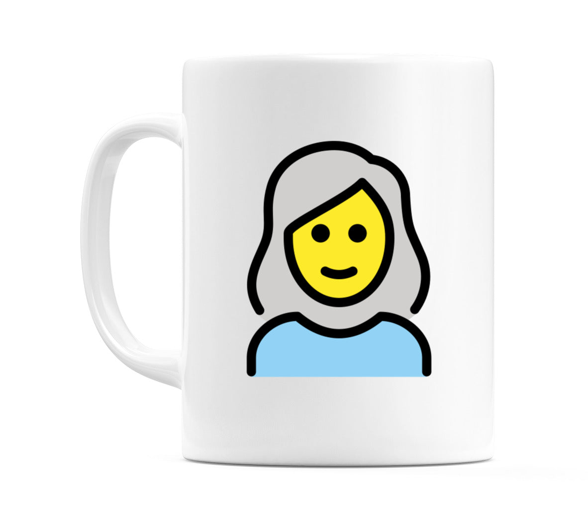 Female: White Hair Emoji Mug