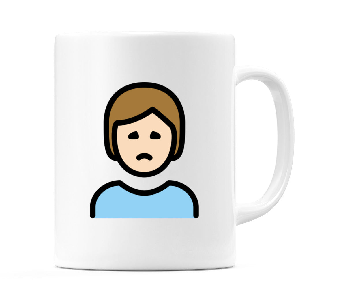 Person Frowning: Light Skin Tone Emoji Mug
