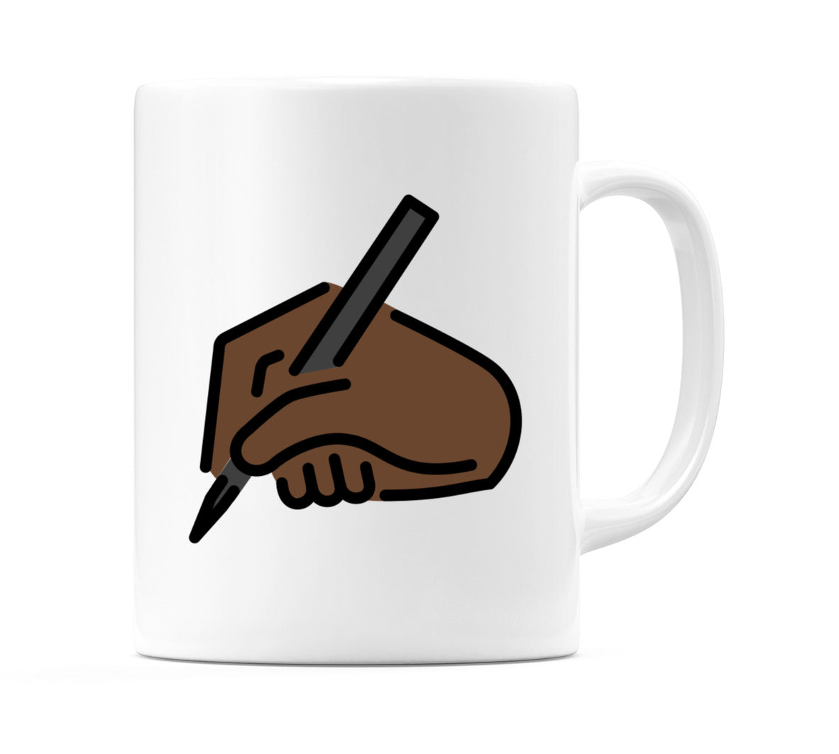 Writing Hand: Dark Skin Tone Emoji Mug