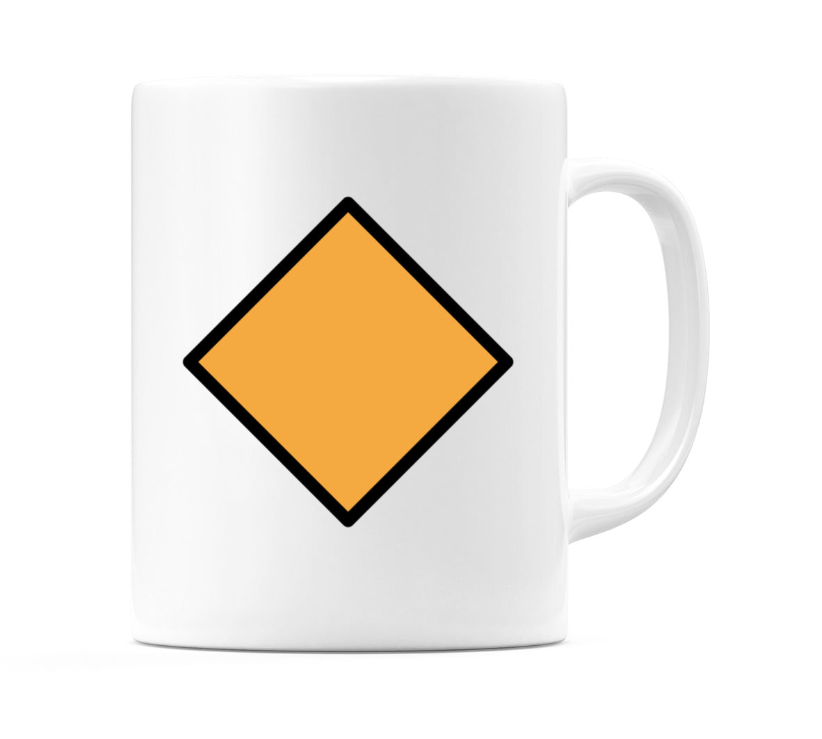 Large Orange Diamond Emoji Mug