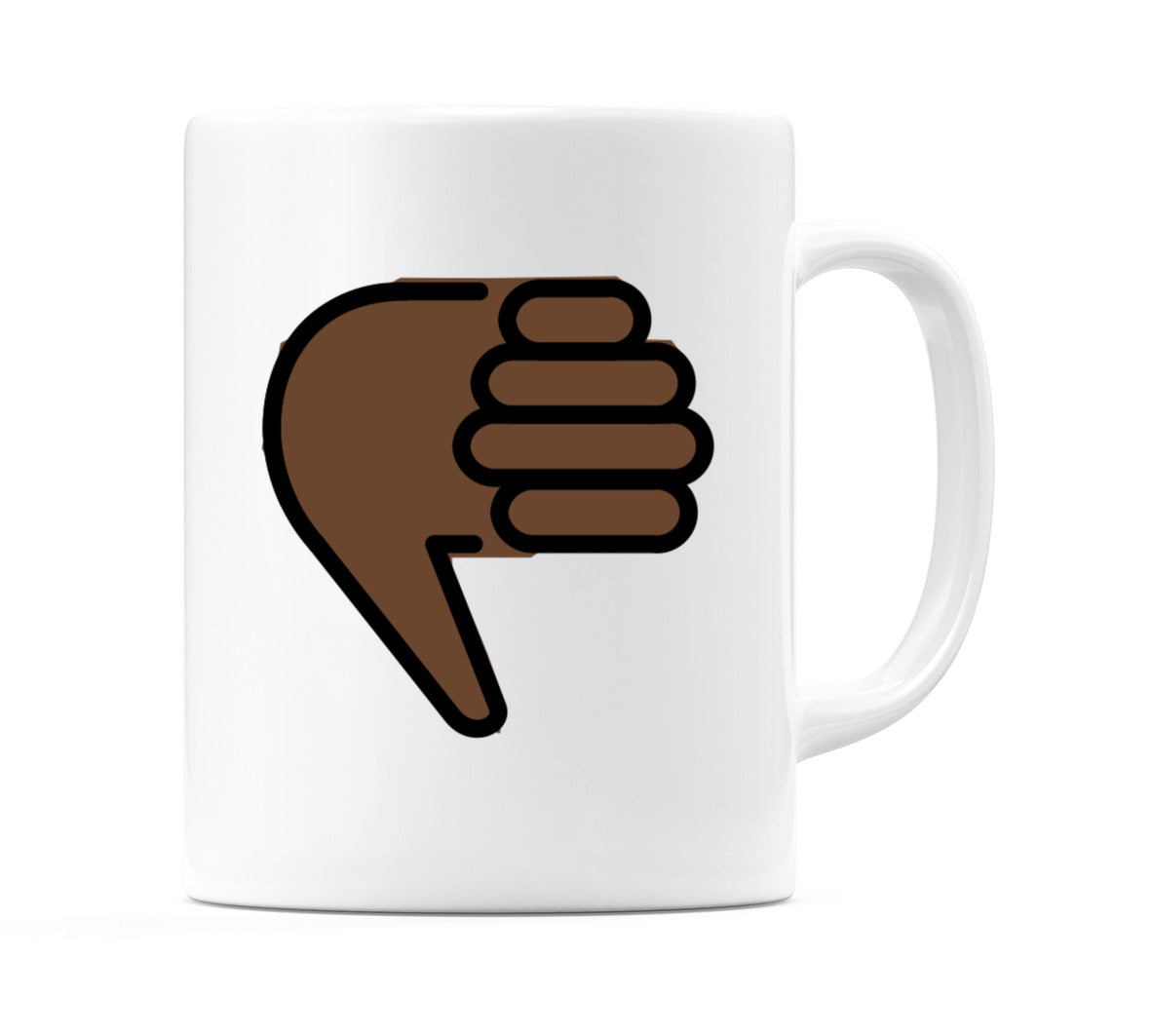 Thumbs Down: Dark Skin Tone Emoji Mug