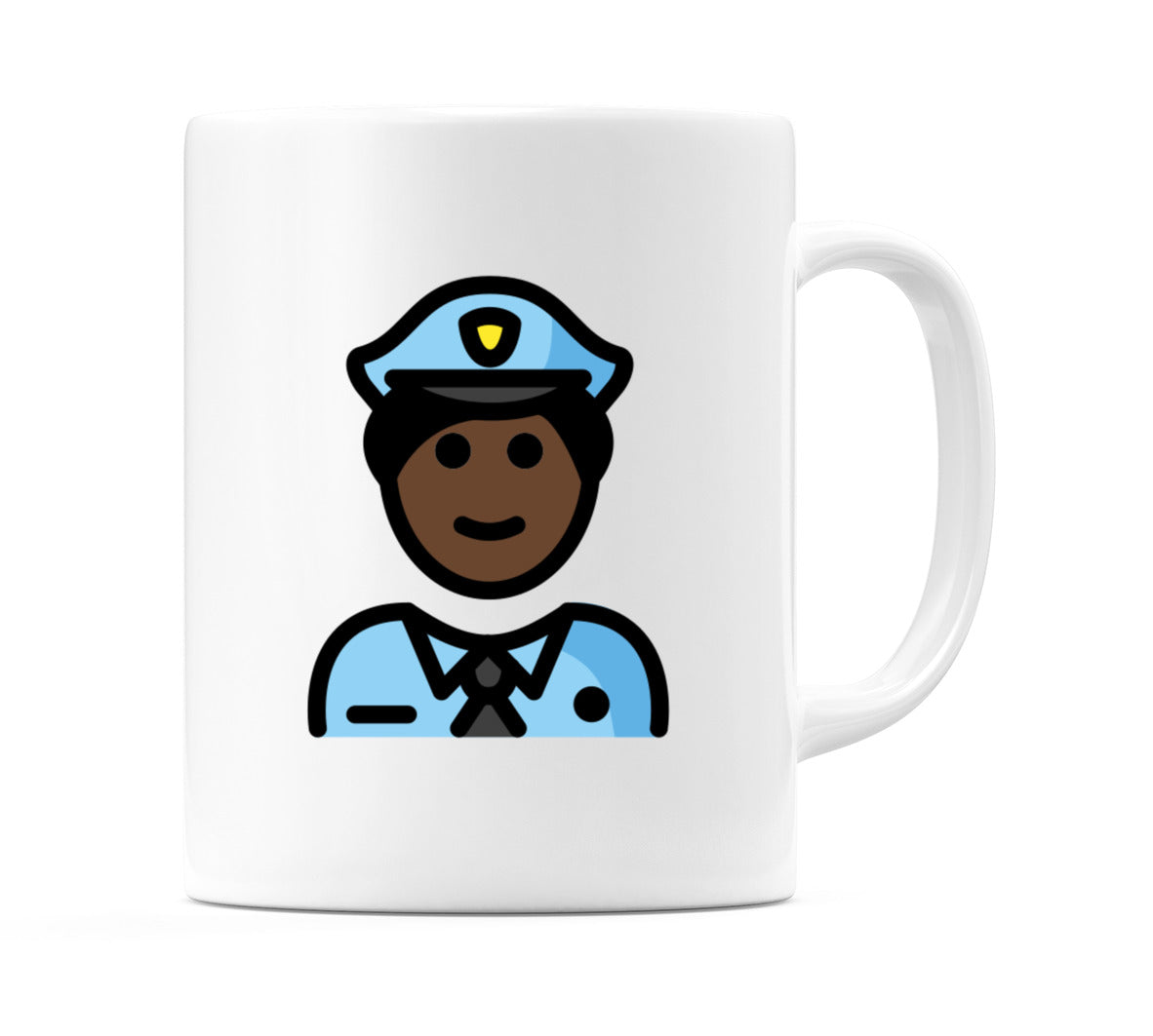 Police Officer: Dark Skin Tone Emoji Mug