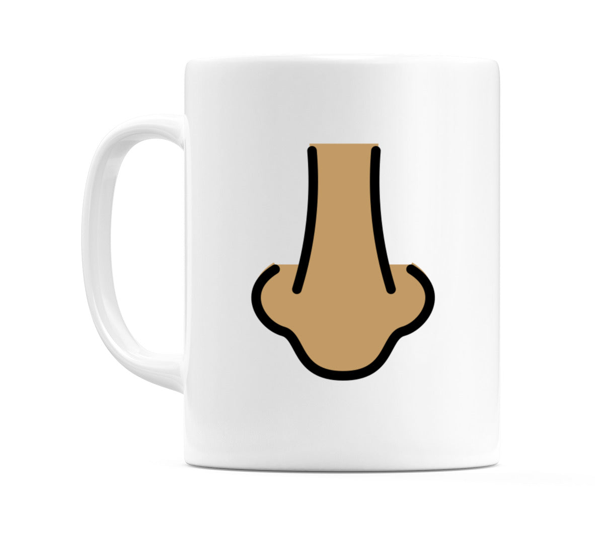 Nose: Medium Skin Tone Emoji Mug