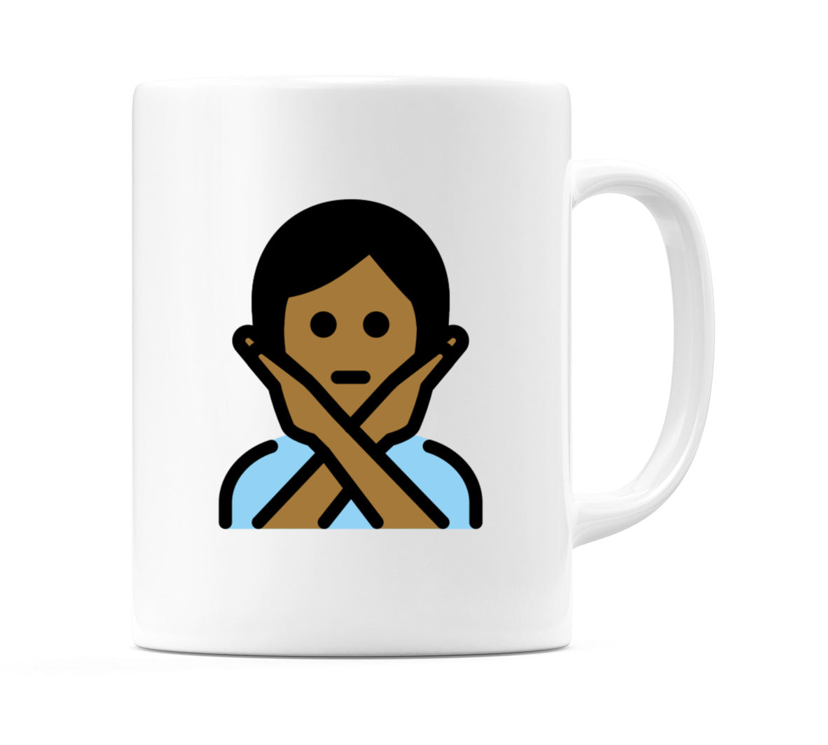 Person Gesturing No: Medium-Dark Skin Tone Emoji Mug