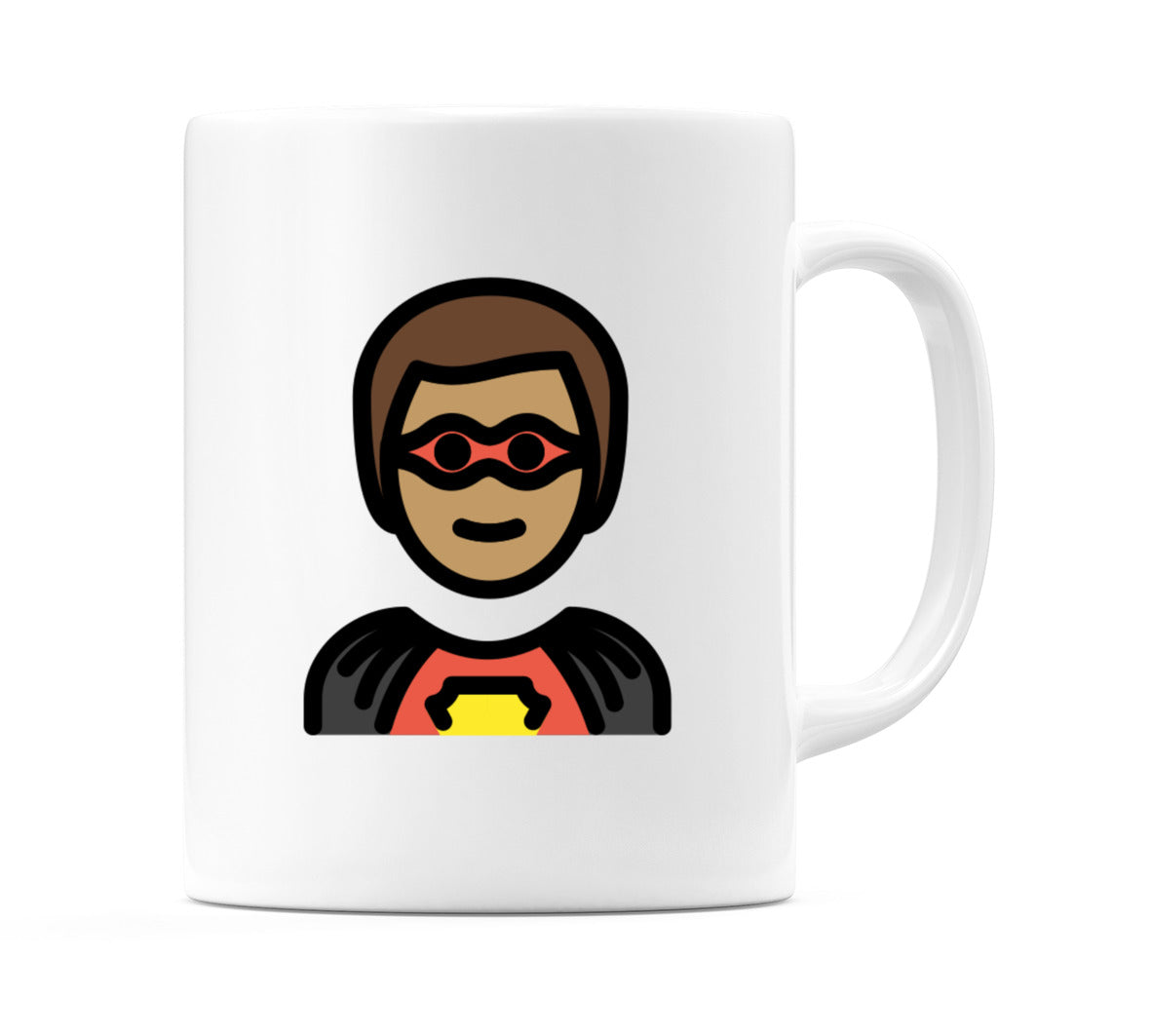 Male Superhero: Medium Skin Tone Emoji Mug
