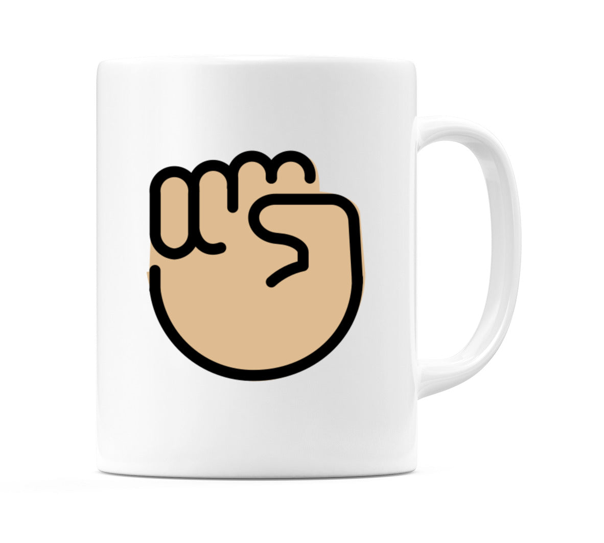 Raised Fist: Medium-Light Skin Tone Emoji Mug