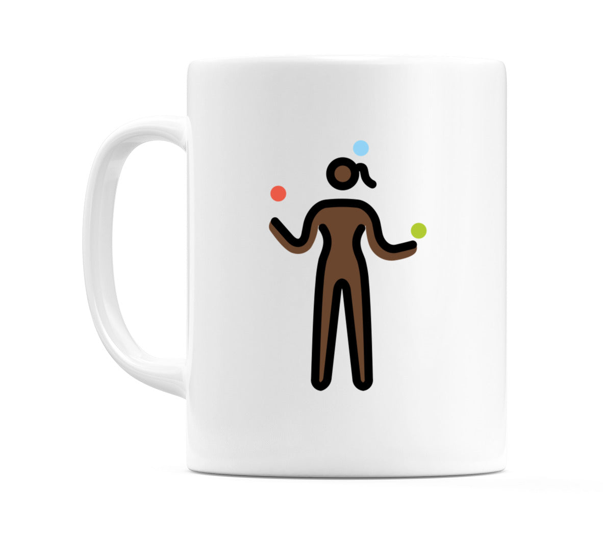 Female Juggling: Dark Skin Tone Emoji Mug