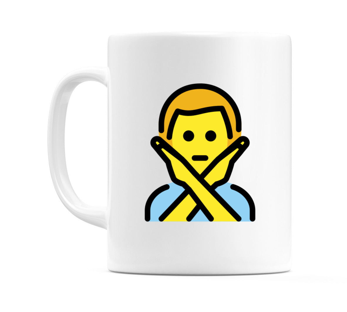 Male Gesturing No Emoji Mug