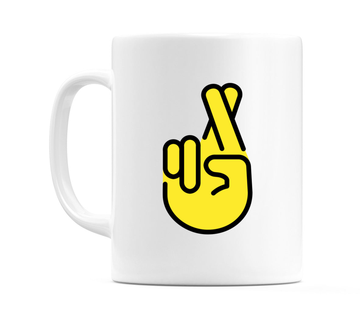 Crossed Fingers Emoji Mug