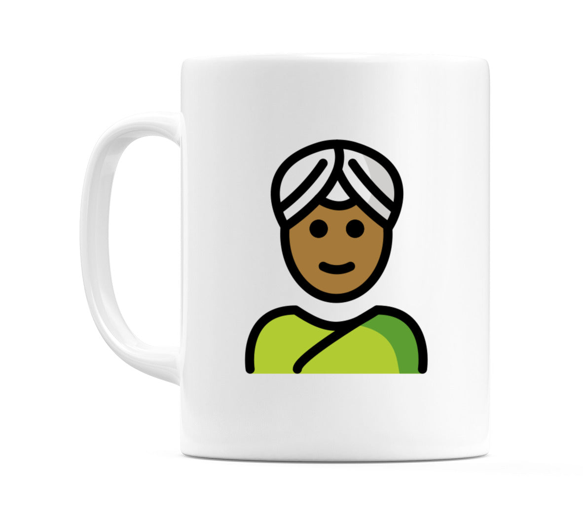 Person Wearing Turban: Medium-Dark Skin Tone Emoji Mug