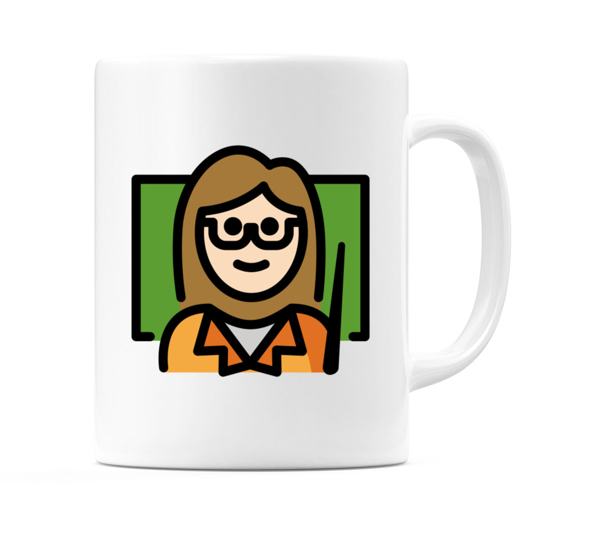 Female Teacher: Light Skin Tone Emoji Mug