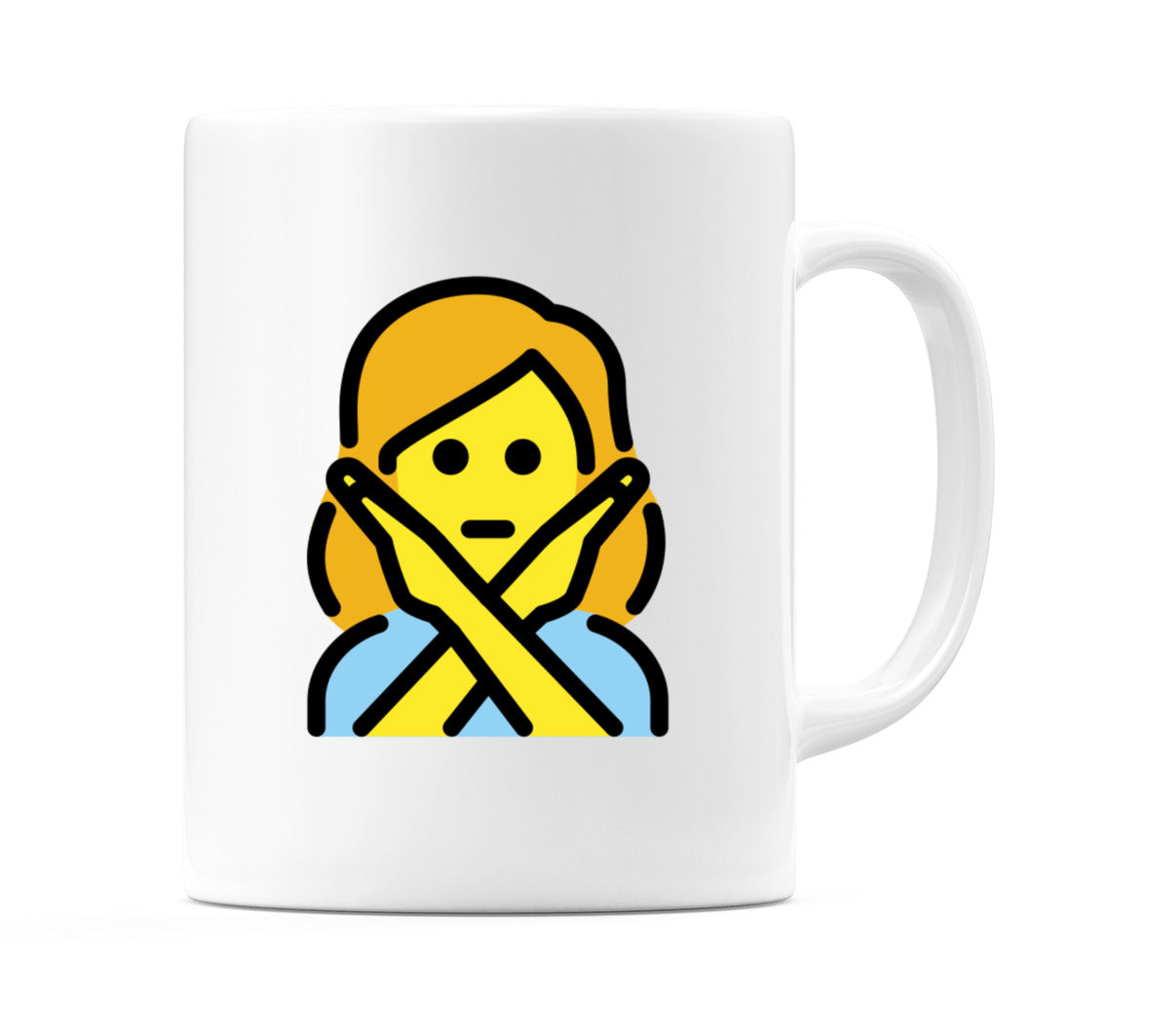 Female Gesturing No Emoji Mug