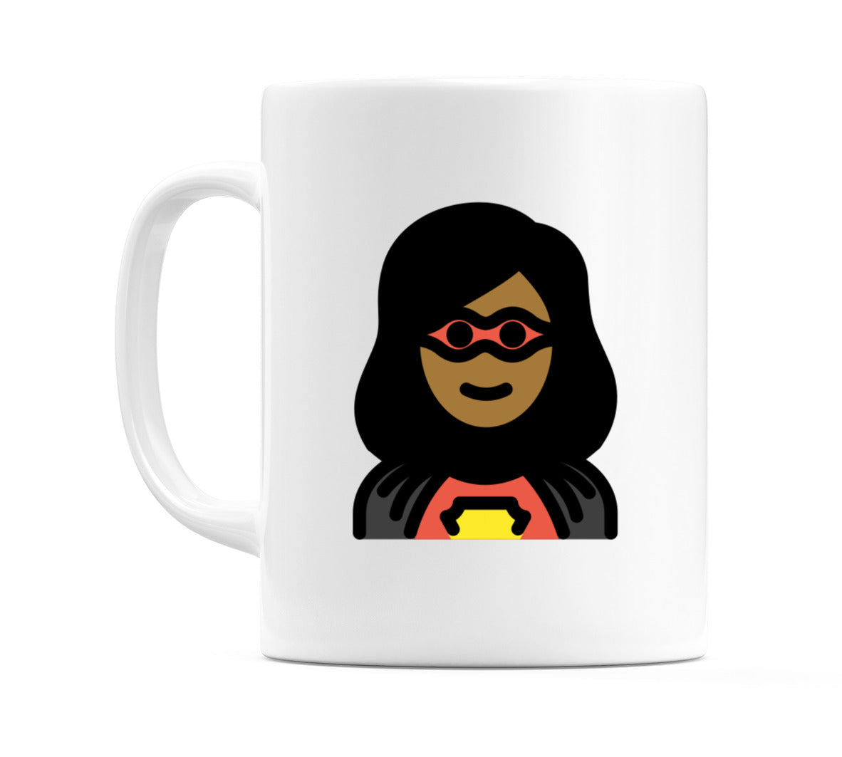 Female Superhero: Medium-Dark Skin Tone Emoji Mug