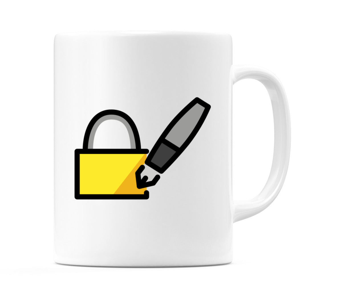 Locked With Pen Emoji Mug