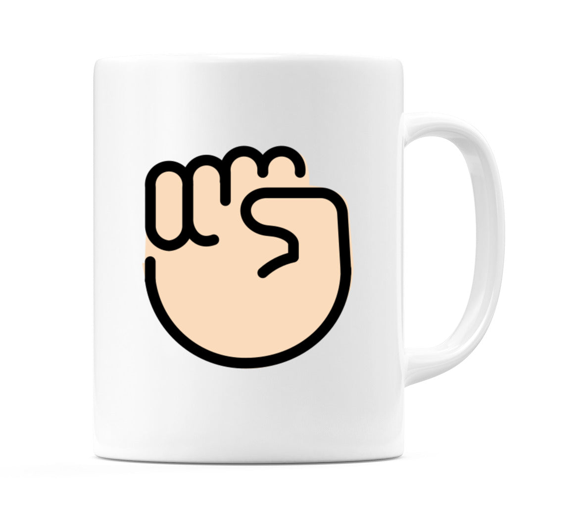 Raised Fist: Light Skin Tone Emoji Mug