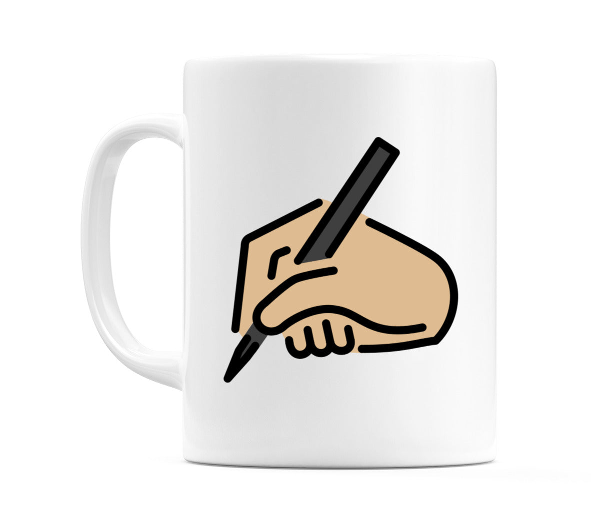 Writing Hand: Medium-Light Skin Tone Emoji Mug