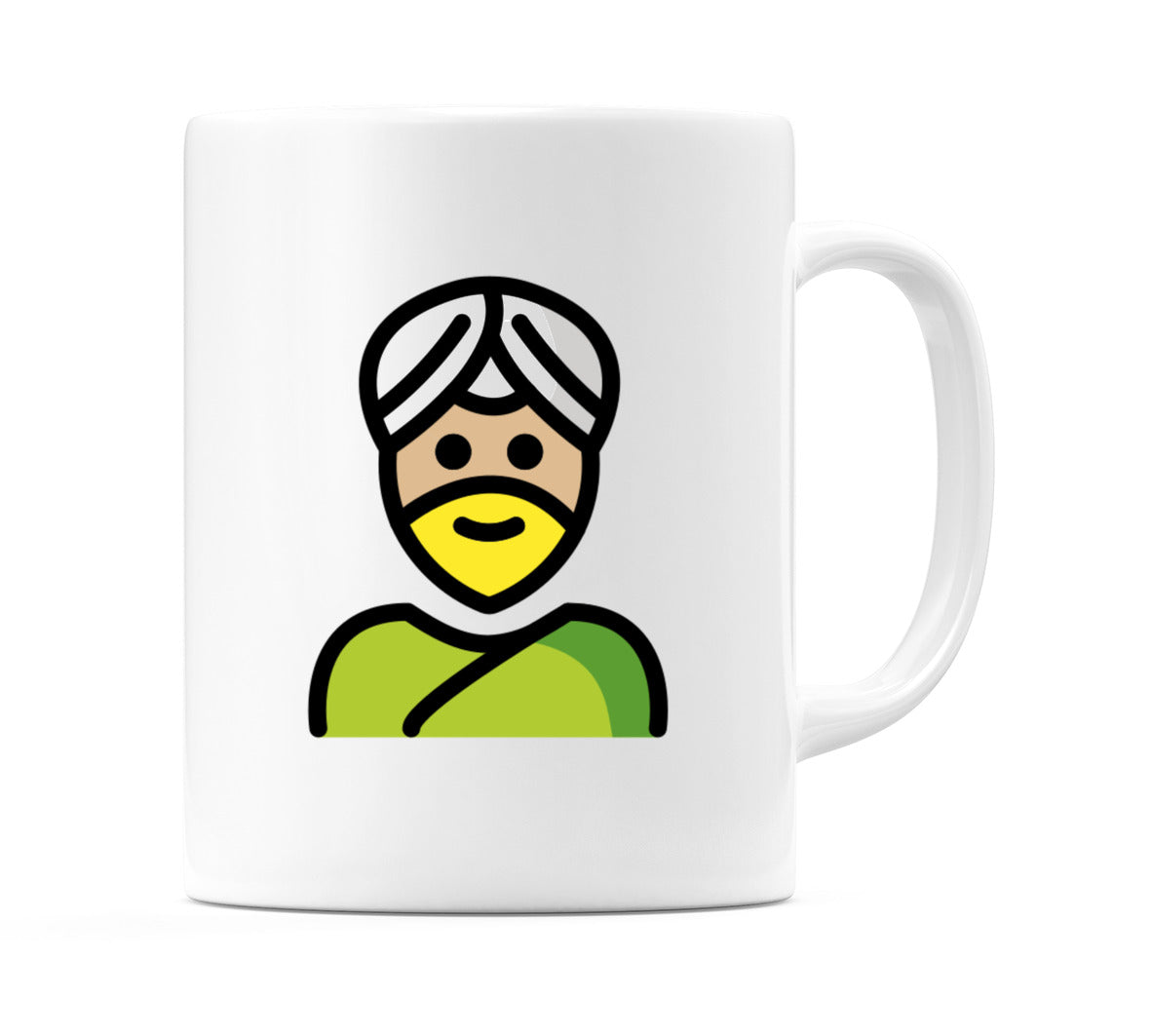 Male Wearing Turban: Medium-Light Skin Tone Emoji Mug