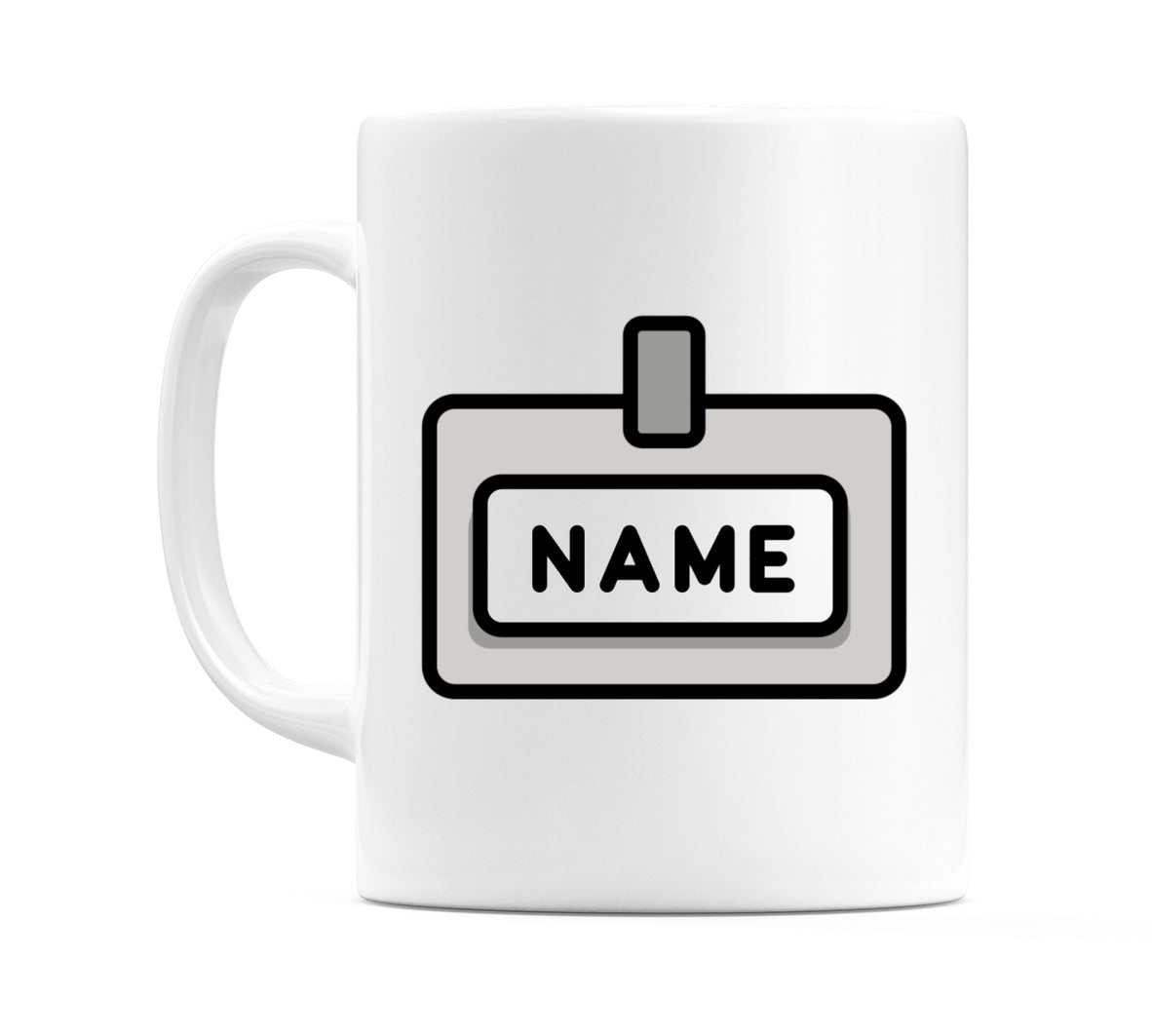 European Name Badge Emoji Mug