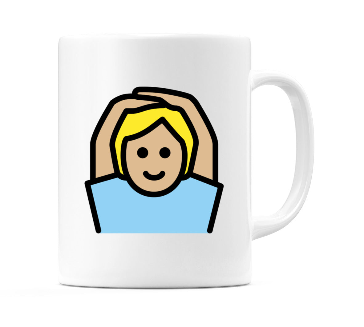 Person Gesturing Ok: Medium-Light Skin Tone Emoji Mug
