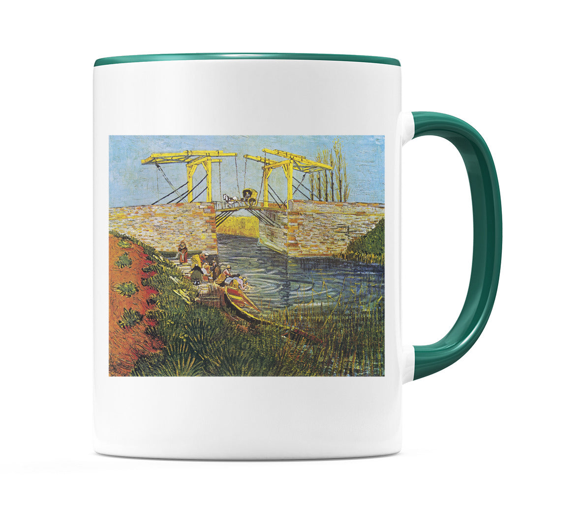 The Langlois Bridge at Arles with Women Washing (1888) Mug