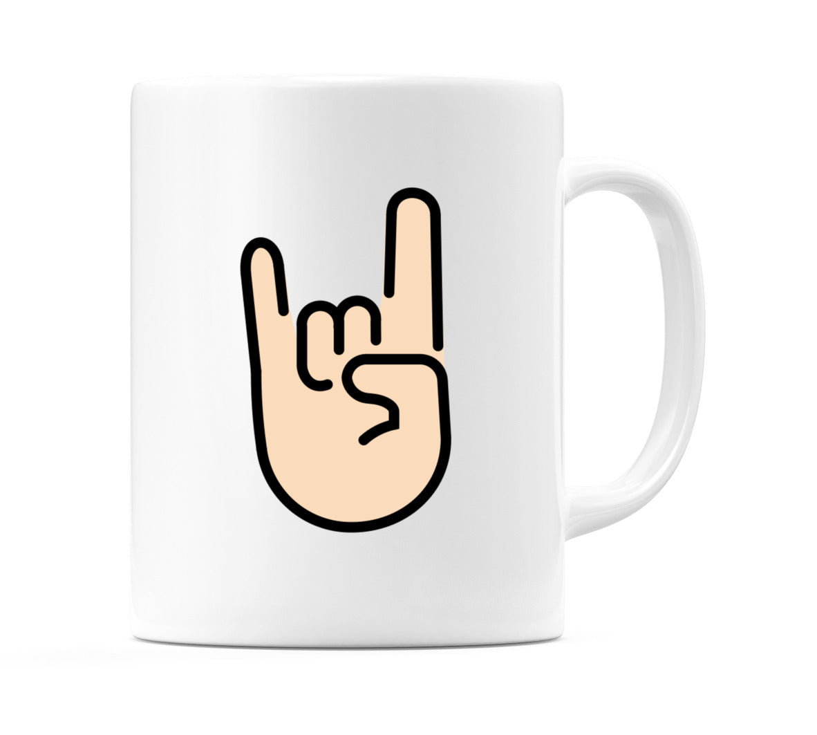 Sign Of The Horns: Light Skin Tone Emoji Mug