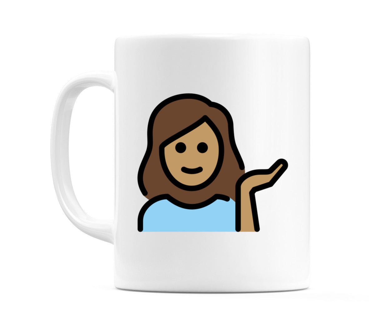 Female Tipping Hand: Medium Skin Tone Emoji Mug