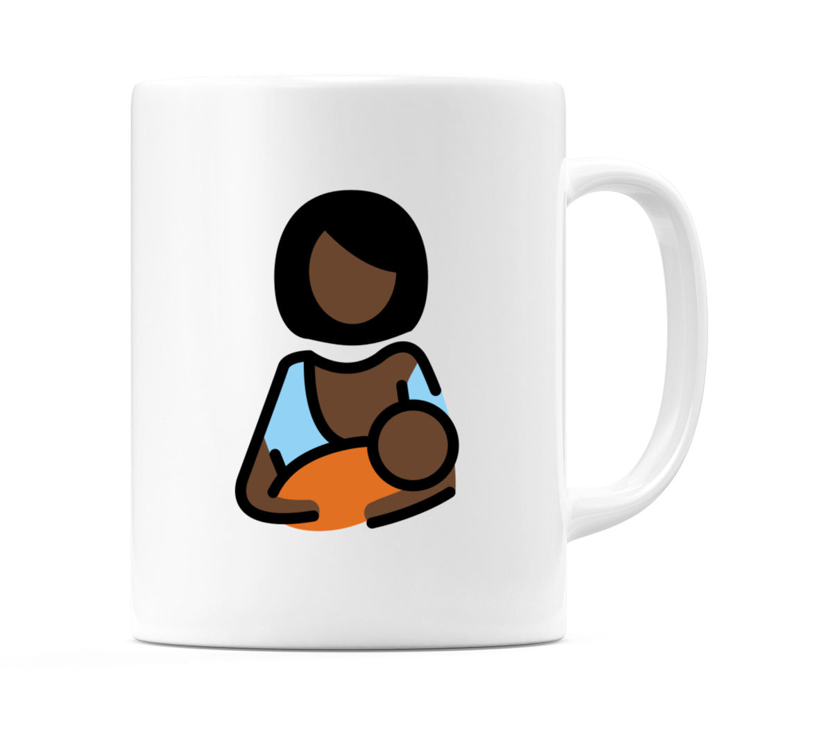 Breast-Feeding: Dark Skin Tone Emoji Mug