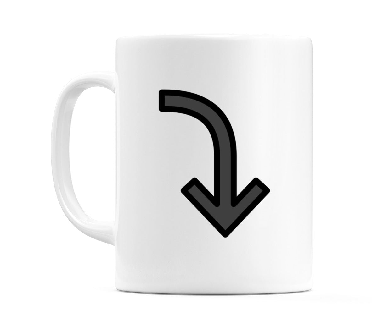 Right Arrow Curving Down Emoji Mug