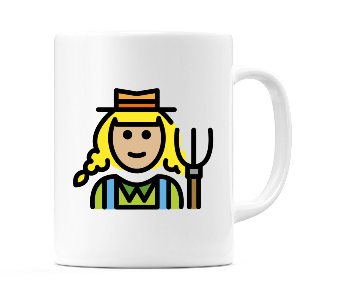 Female Farmer: Medium-Light Skin Tone Emoji Mug