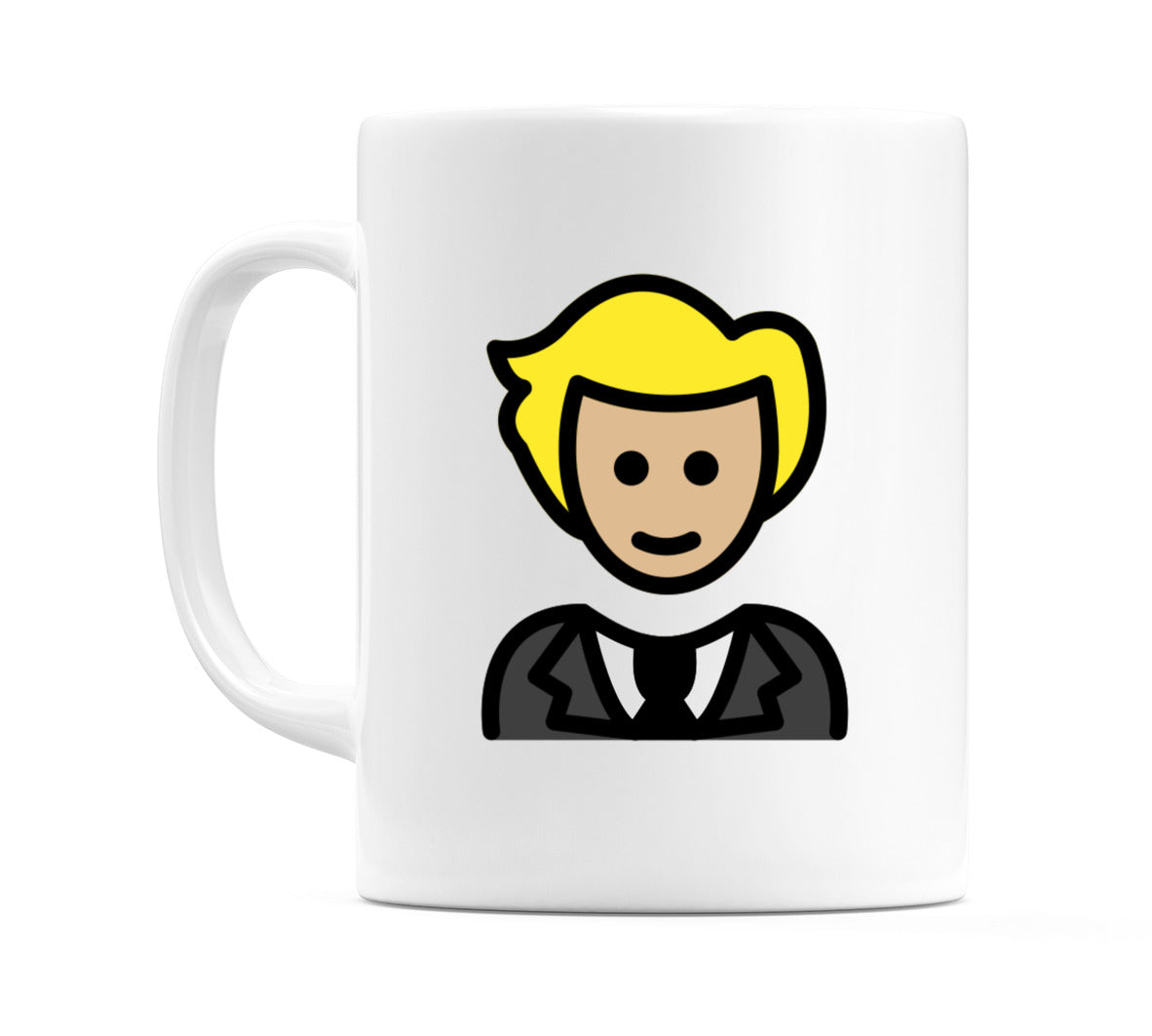 Male In Tuxedo: Medium-Light Skin Tone Emoji Mug