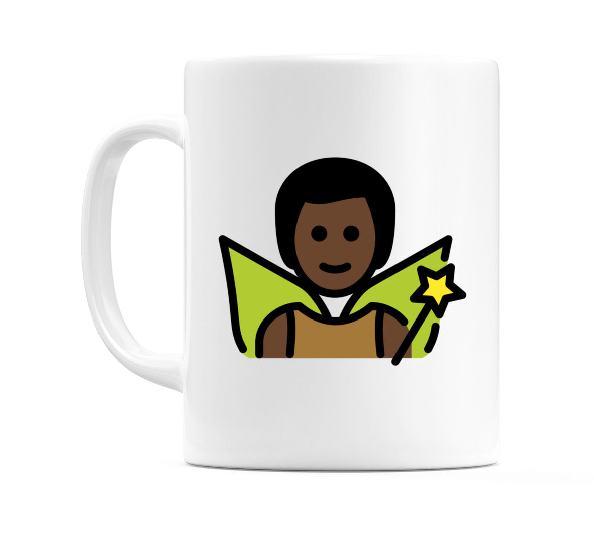 Male Fairy: Dark Skin Tone Emoji Mug