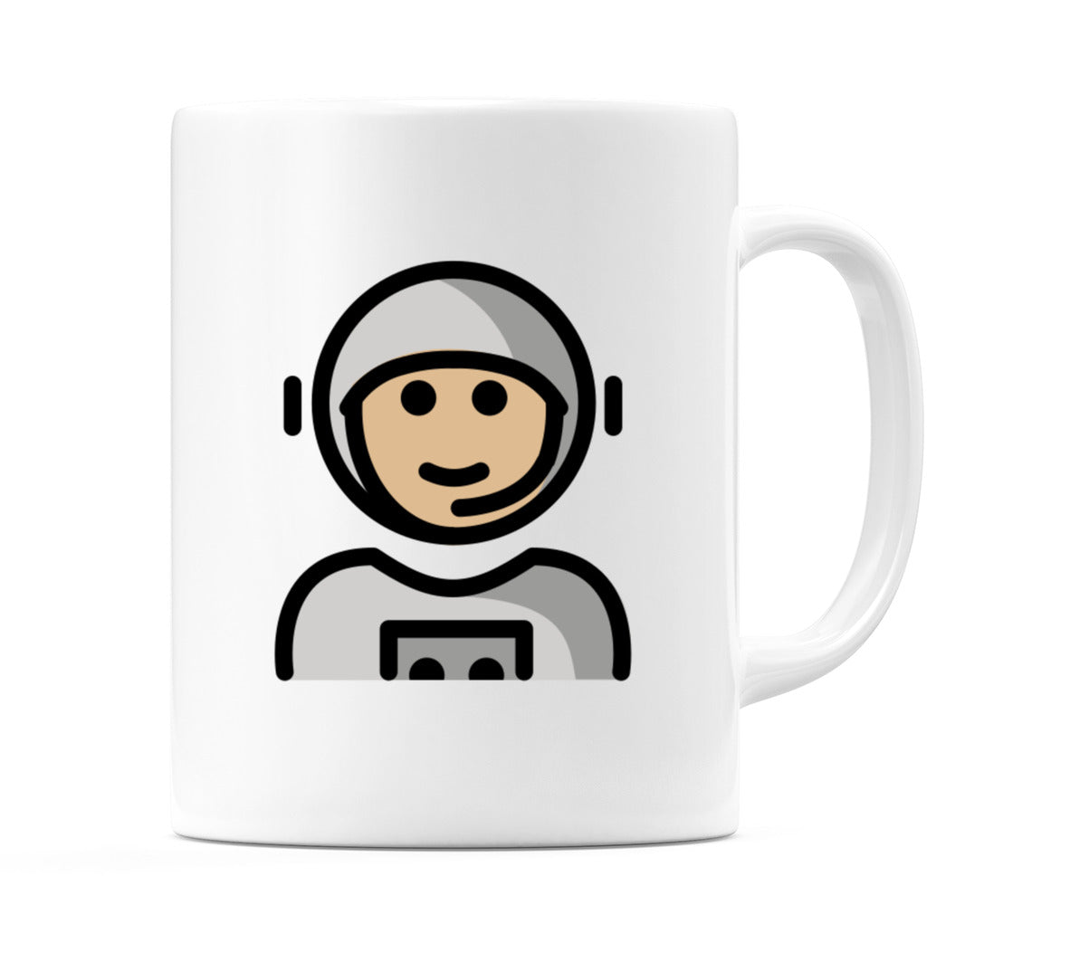 Male Astronaut: Medium-Light Skin Tone Emoji Mug
