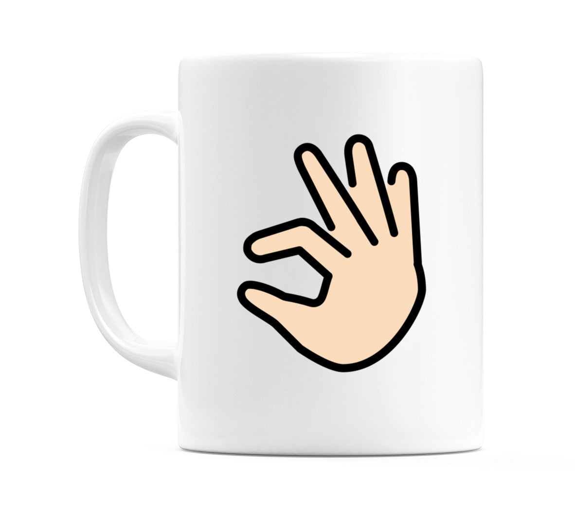 Pinching Hand: Light Skin Tone Emoji Mug