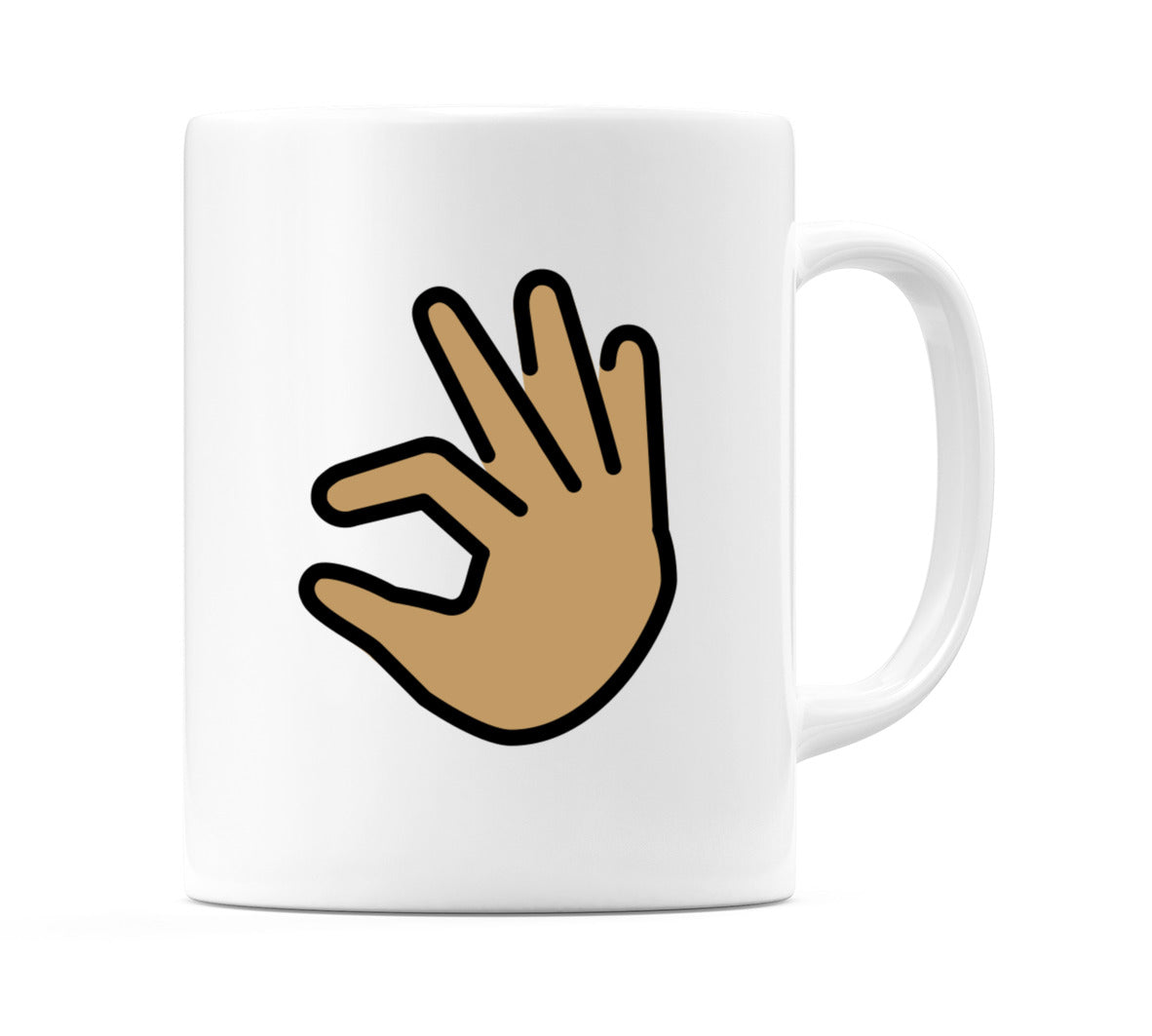 Pinching Hand: Medium Skin Tone Emoji Mug