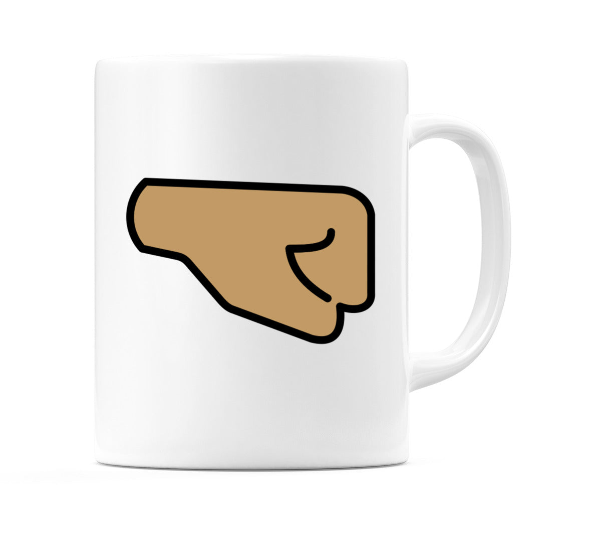 Right-Facing Fist: Medium Skin Tone Emoji Mug